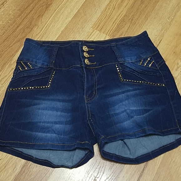 Dark blue jean shorts - Picture 1 of 4